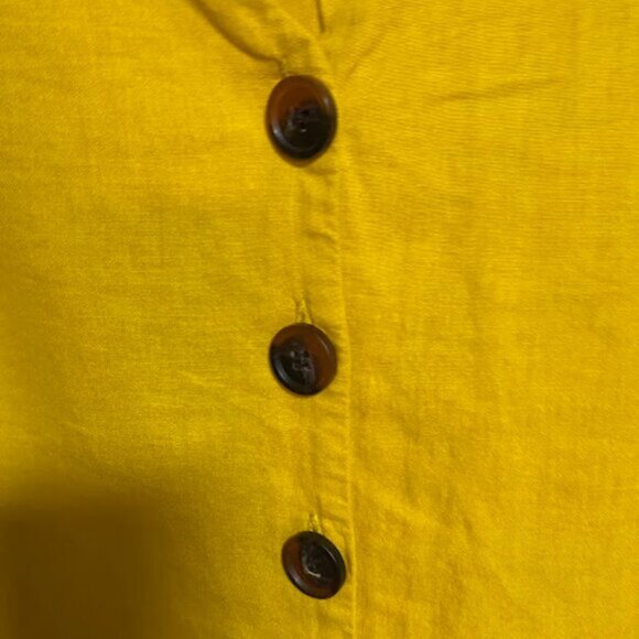 URBAN OUTFITTERS Mustard Yellow Women's Top Blouse Size S-P - Picture 6 of 9